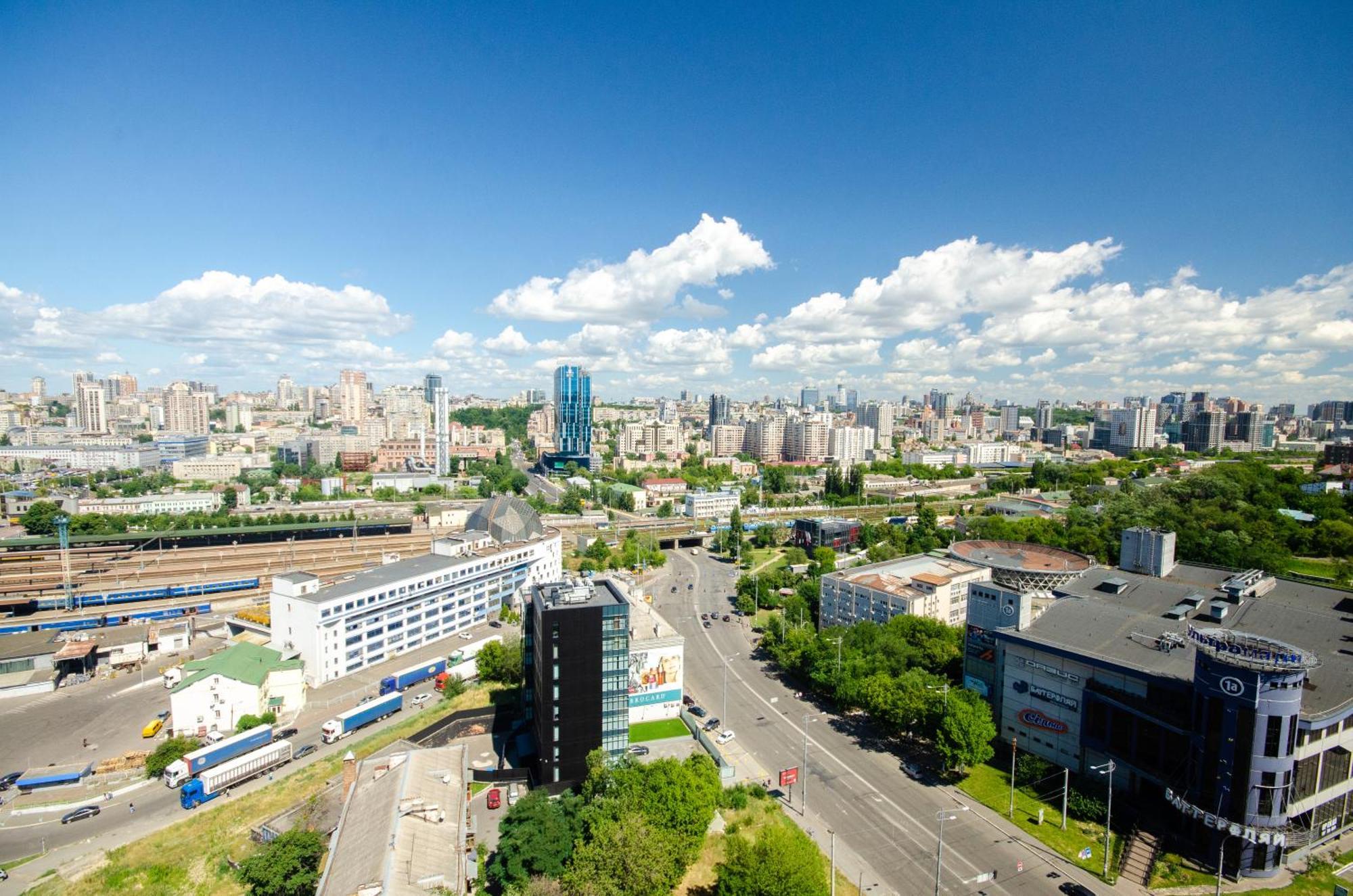 Petrovdom 205-206 Panoramic City View Apartments At Rc Kvartet, Central Railway Station Kijev Kültér fotó